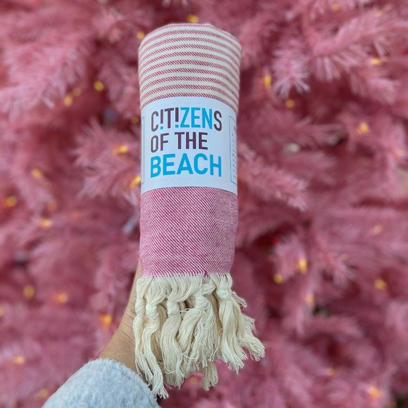 Citizens of the Beach Other - Sand Free Pink 100% Turkish Cotton Beach Bath Towel - Citizens of the Beach